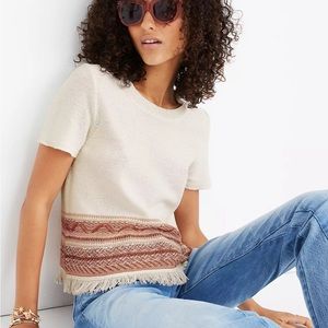 Madewell fringed Medina sweater tee
